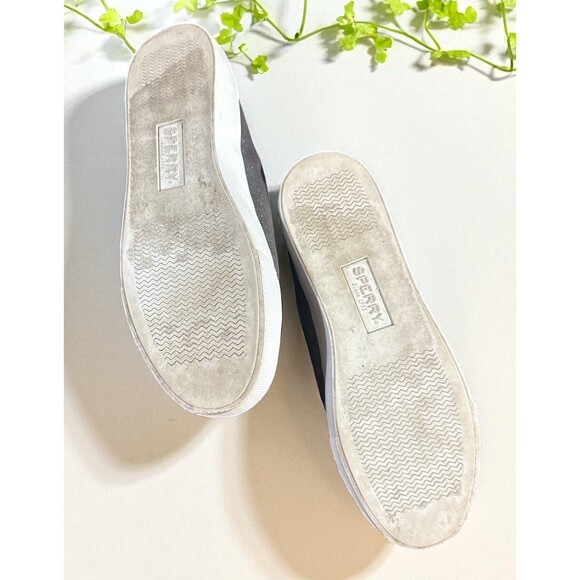 Sperry Top-Sider Shoes Women’s 9.5 Gray Canvas Slip On Sneakers Comfort Casual - Picture 9 of 9